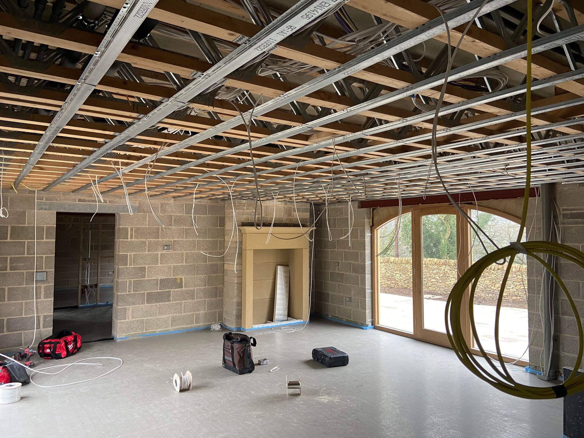 Rewiring in Marsden, Huddersfield 