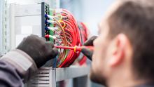 Electrician performing EICR